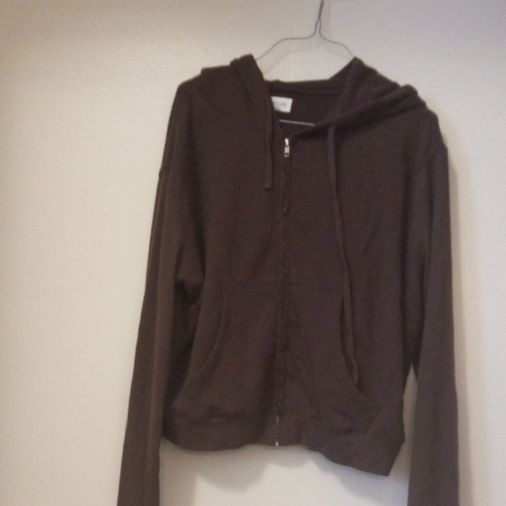 Brown Zip-Up Hoodie